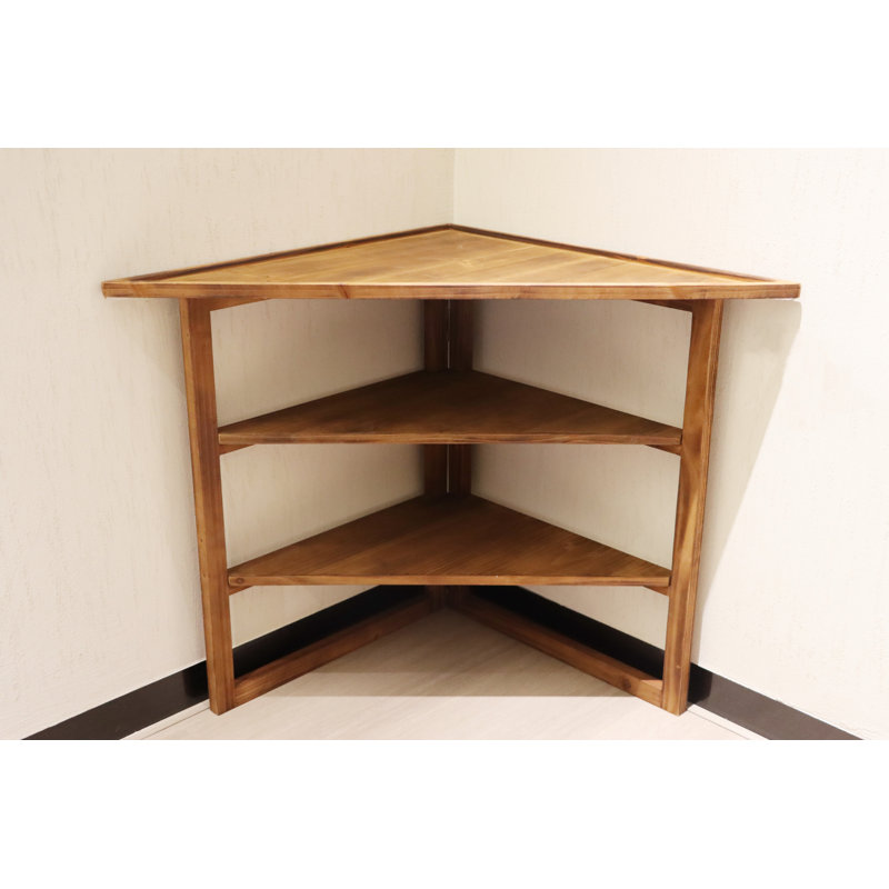 Gracie Oaks Miculek 24'' Tall Solid Wood Triangle Coffee Table